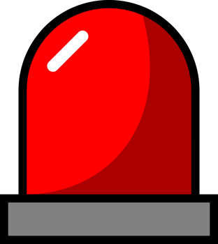 Red alarm siren light png