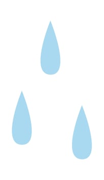 Flat water drops vector