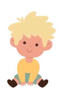 Baby boy sitting vector