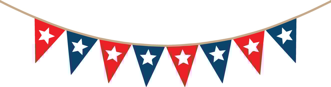 Patriotic bunting clipart vector