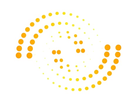 Halftone Circular Dotted Element Drawn vector