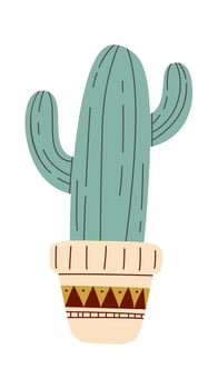 Cactus plant in pot vector
