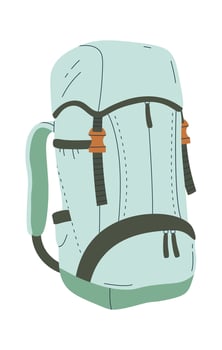 Hiking backpack for camping Illustration vector