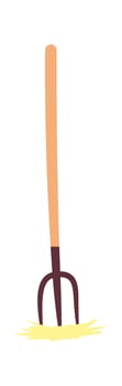 Pitchfork farming equipment vector