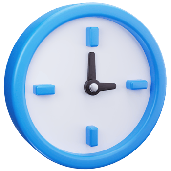 3D Icon Simple Time Clock Indicator png
