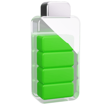 3D Icon Battery Full Charged Power png