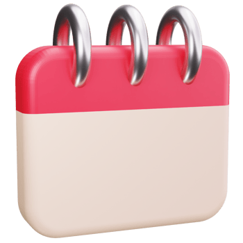 3D Icon Calendar Date Planning Schedule png