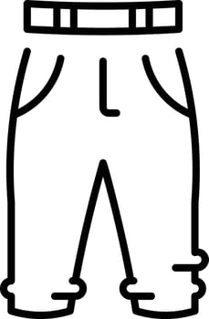 An outline style icon depicting baseball pants vector