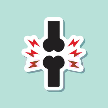 A sticker with a black and red heart on it vector