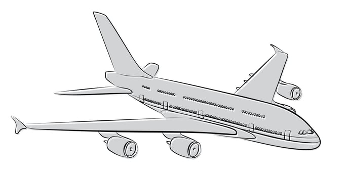 The Sketch of passenger liner. vector
