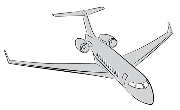 Sketch of liner. vector