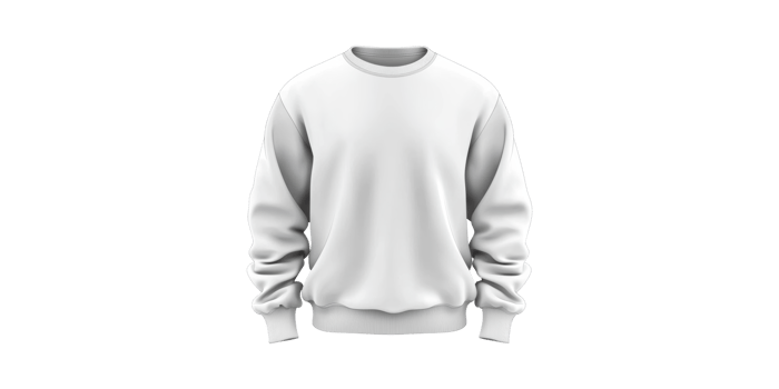 Crewneck Sweatshirt. Fashion And Apparel Design Template Isolated On Transparent Background png