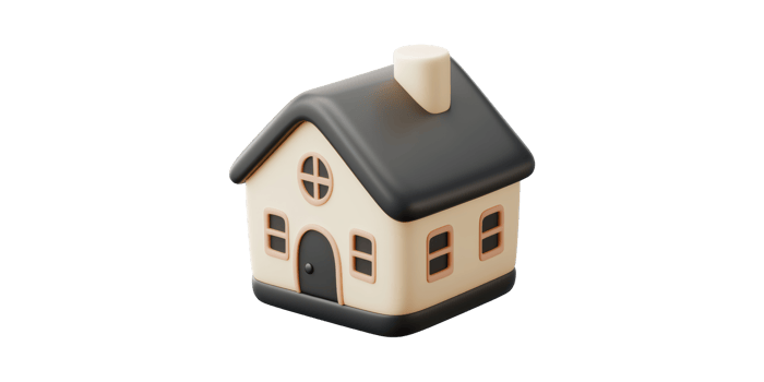 Toy House Model. Symbol Of Home, Real Estate, And Childhood Play Isolated On Transparent Background png