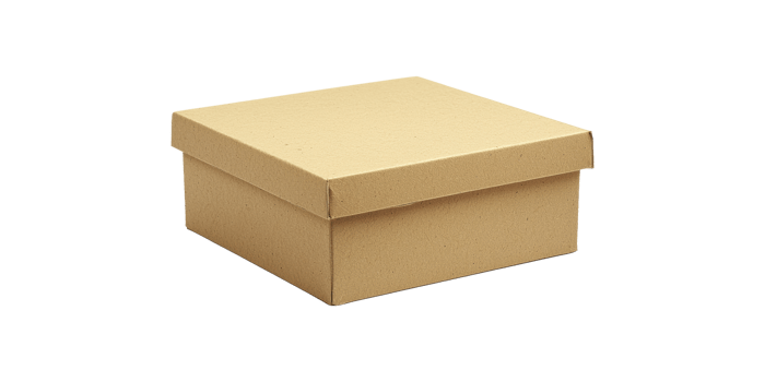 Cardboard Gift Box With Lid. Ideal For Packaging, Storage, And Craft Projects Isolated On Transparent Background png
