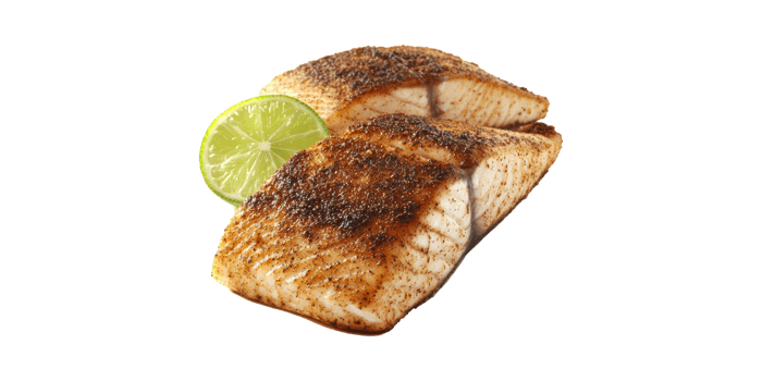 Grilled Seasoned Fish Fillets With Lime. Culinary Presentation And Flavor Enhancement Isolated On Transparent Background png