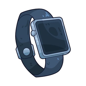 black smart watch vector