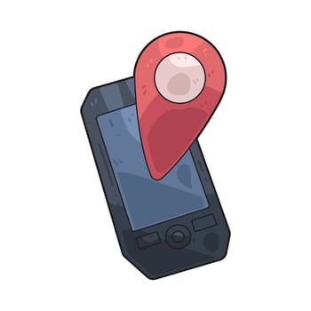 gps device illustration vector