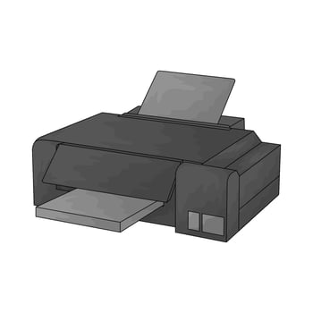 illustration of smart printer vector