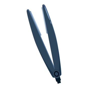 Hair straightener making hair smooth and getting rid of frizz vector