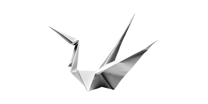 Origami Paper Crane. Symbol Of Peace And Japanese Artistry Isolated On Transparent Background png