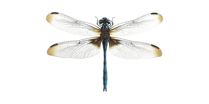 Detailed Dragonfly Illustration. Nature And Entomology Artistry Isolated On Transparent Background png