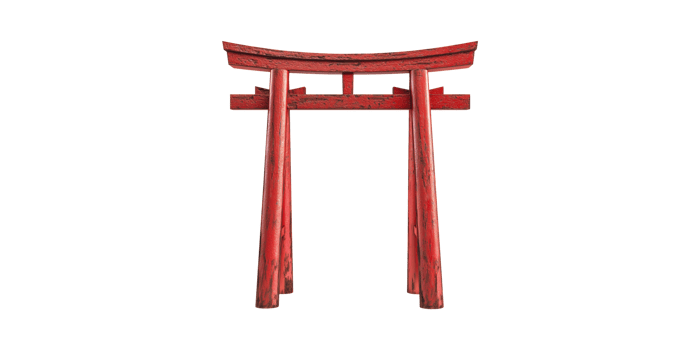 Red Torii Gate. Symbol Of Japanese Culture And Spirituality On Transparent Background png