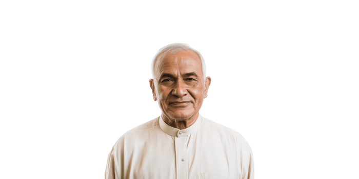 Elderly Man In Traditional Attire. Wisdom And Cultural Heritage Isolated On Transparent Background png