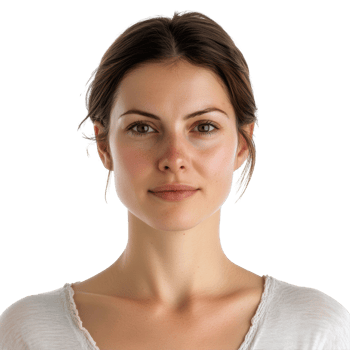 Young Woman With Natural Beauty. Portrait Of A Confident Female Isolated On Transparent Background png