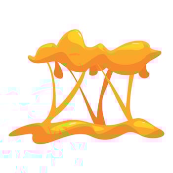 Sweet honey droplets dripping and forming a puddle vector