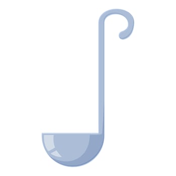 Soup ladle serving spoon kitchen utensil on white background vector