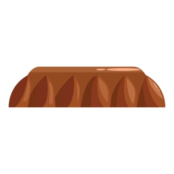Brown ground surface forming gentle slope for platform vector