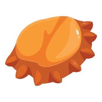 Orange candy with spikes providing a unique texture and flavor vector