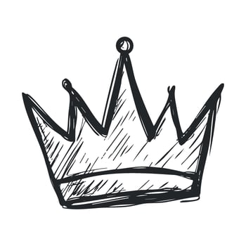 Crown sketch design for luxury branding and artistic projects vector