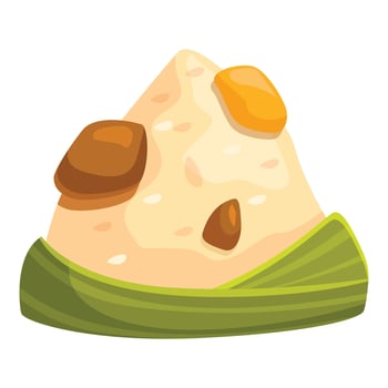 Rice cake with nuts and fruit on top vector