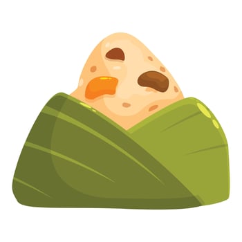 Delicious zongzi wrapped in bamboo leaves for dragon boat festival vector