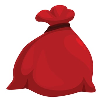 Red santa claus bag full of gifts for christmas eve vector