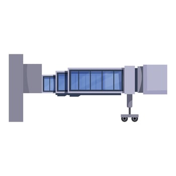 Airport jetway connecting passengers to airplane for boarding vector