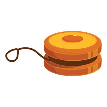 Classic orange yo yo toy spinning and having fun vector
