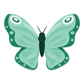 Light green butterfly showing its wonderful wings vector
