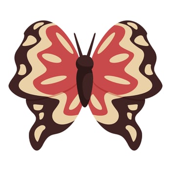 Colorful butterfly showing its wonderful wings and flying in the sky vector
