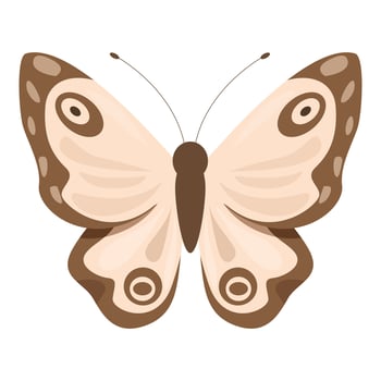 Beige butterfly showing its wonderful wings and body vector
