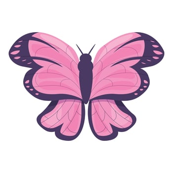 Pink butterfly showing its wonderful wings and body vector