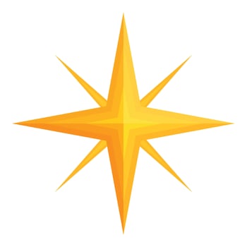 A golden star with a white background vector