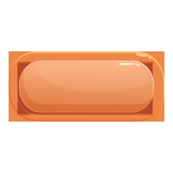 Sausage pack showing oval shape and orange color vector