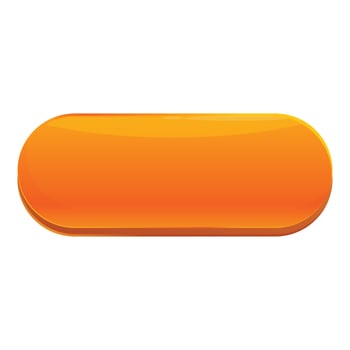 Orange rounded button showing blank copy space for text vector