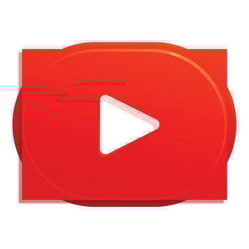 Red play button showing streaming multimedia content vector