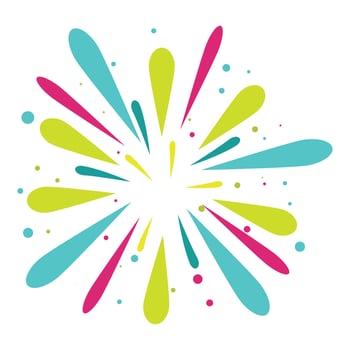Colorful fireworks exploding in a festive celebration of light and color vector