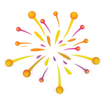 Colorful firework exploding, creating festive atmosphere vector