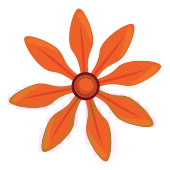 Orange gazania showing its beautiful petals and flower head vector