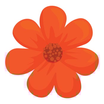 Vibrant orange cosmos flower blooming gracefully in nature vector